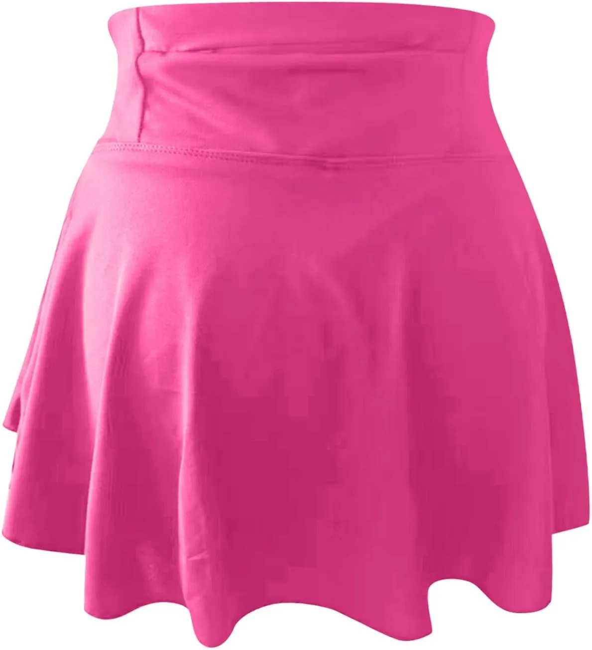 Litetao Tennis Skirts with Shorts Underneath for Women High Waisted Shorts Skirts Comfy Solid Summer Athletic Yoga Culottes