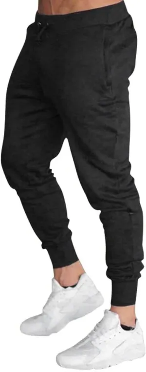 Men's Athletic Running Sweatpants Mens Pocket Trousers Beam Drawstring Men's Pants Men's Athletic Running Sweatpants