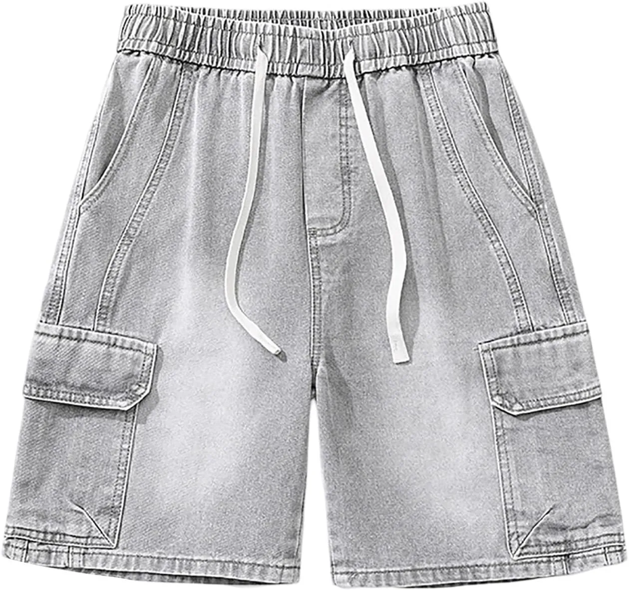 Mens Baggy Denim Jorts Y2K Vintage Loose Hip Hop Jean Shorts Wide Leg Long Jeans Trendy Outfits