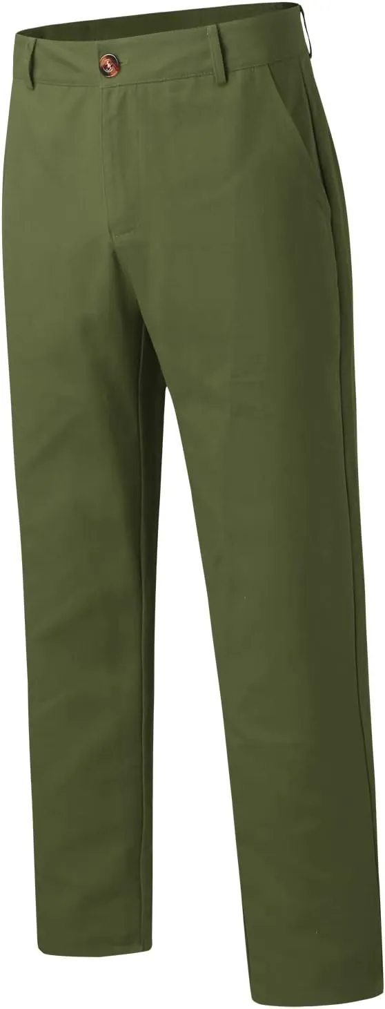 Mens Business Chino Pants Slim Fit Modern Style Cropped Pants Casual Lightweight Tapered Trousers Fashion Kakhi Pants