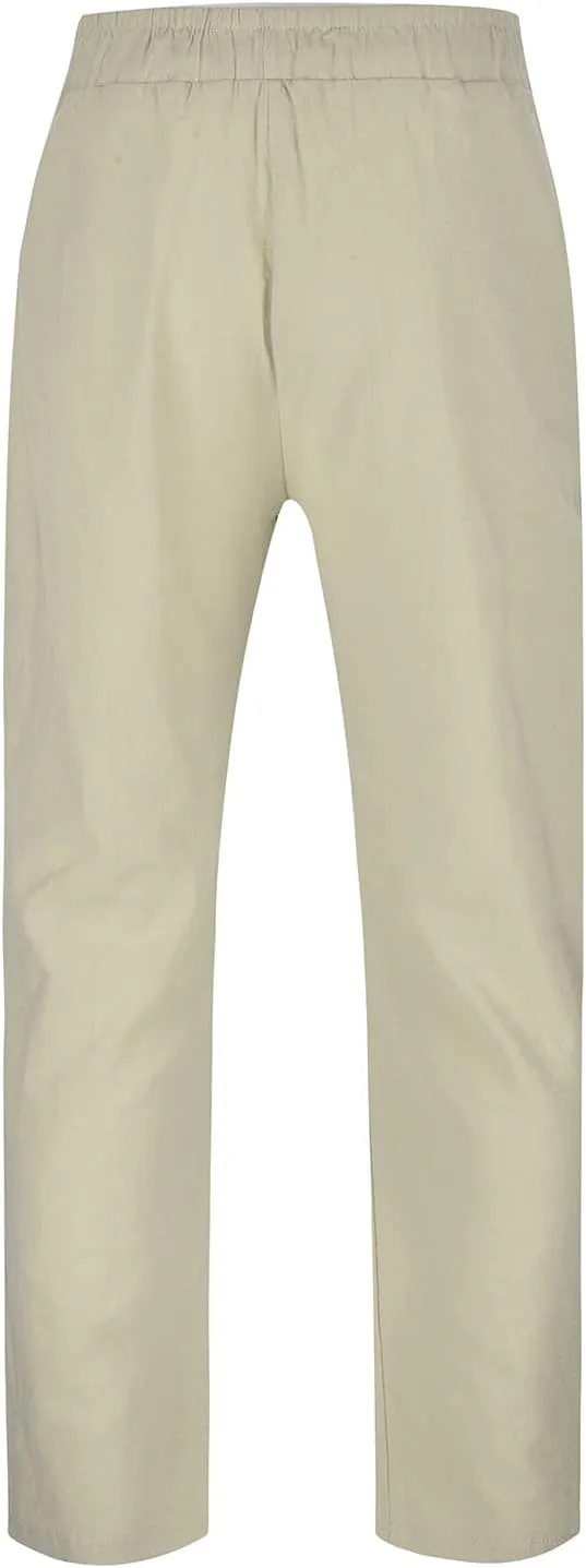 Mens Cotton Linen Drawstring Pants Summer Fashion Resort Wear Pants for Men 2024 Straight Lightweight Loose Fit Yoga Pants