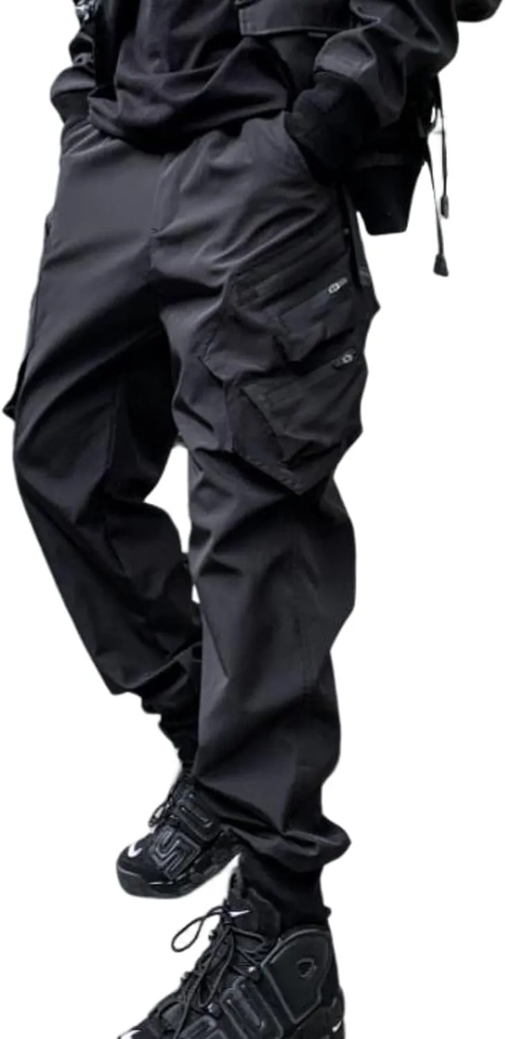 Men's Jogger Punk Cargo Baggy Techwear Hip Hop Harem Pants Streetwear Tactical Overalls