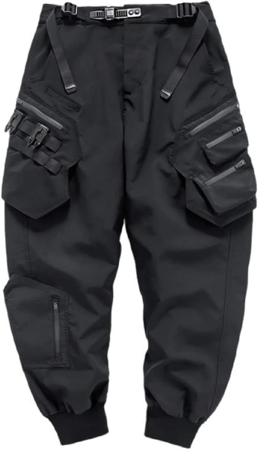 Men's Jogger Punk Cargo Baggy Techwear Hip Hop Harem Pants Streetwear Tactical Overalls