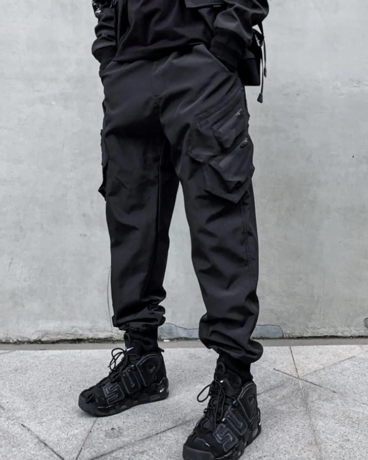 Men's Jogger Punk Cargo Baggy Techwear Hip Hop Harem Pants Streetwear Tactical Overalls