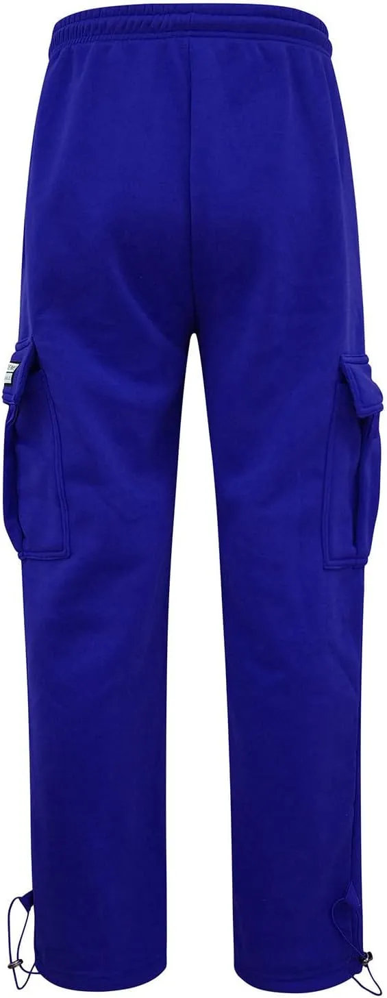 Mens Lightweight Sweatpants Joggers Elastic Waist Cotton Loose Straight Work Pants Tactical Pants with Pockets
