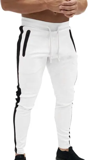 Mens Workout Cargo Sweatpants Performance Open Bottom Workout Quick Dry Pants for Athletic Jogging Training Casual