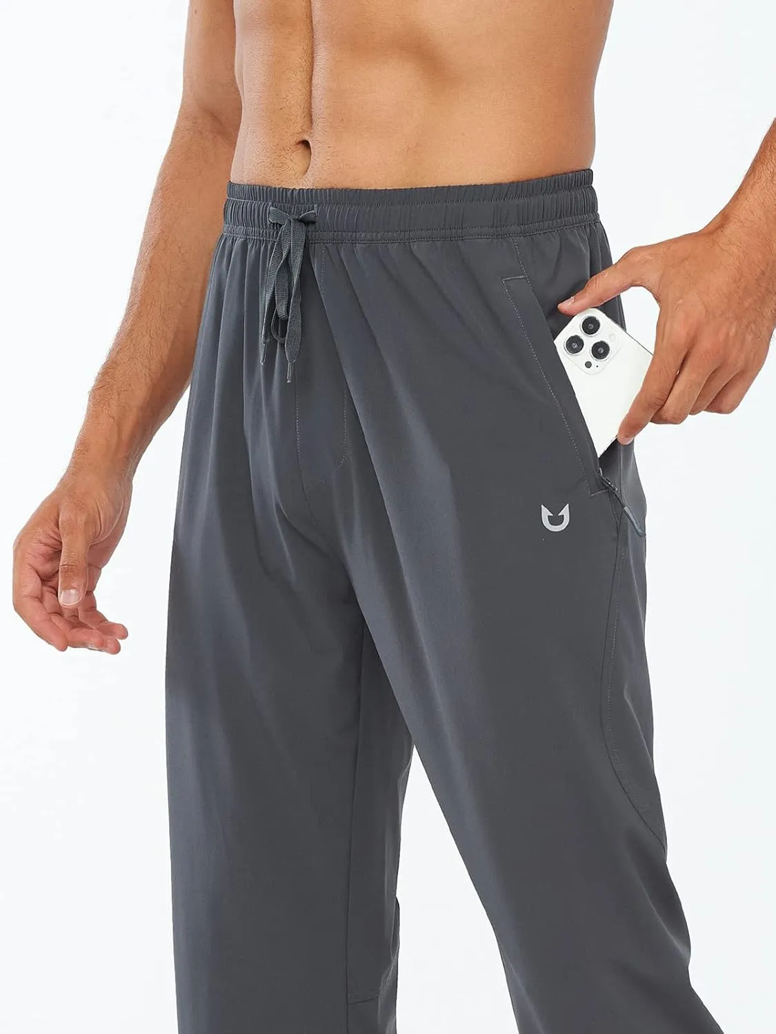 NORTHYARD Men's Athletic Pants Running Workout Joggers Lightweight Gym Jogging Track Casual Sweatpants with Zipper Pockets
