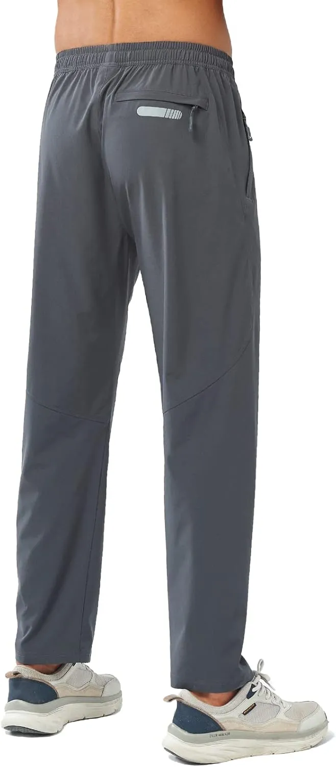 NORTHYARD Men's Athletic Pants Running Workout Joggers Lightweight Gym Jogging Track Casual Sweatpants with Zipper Pockets