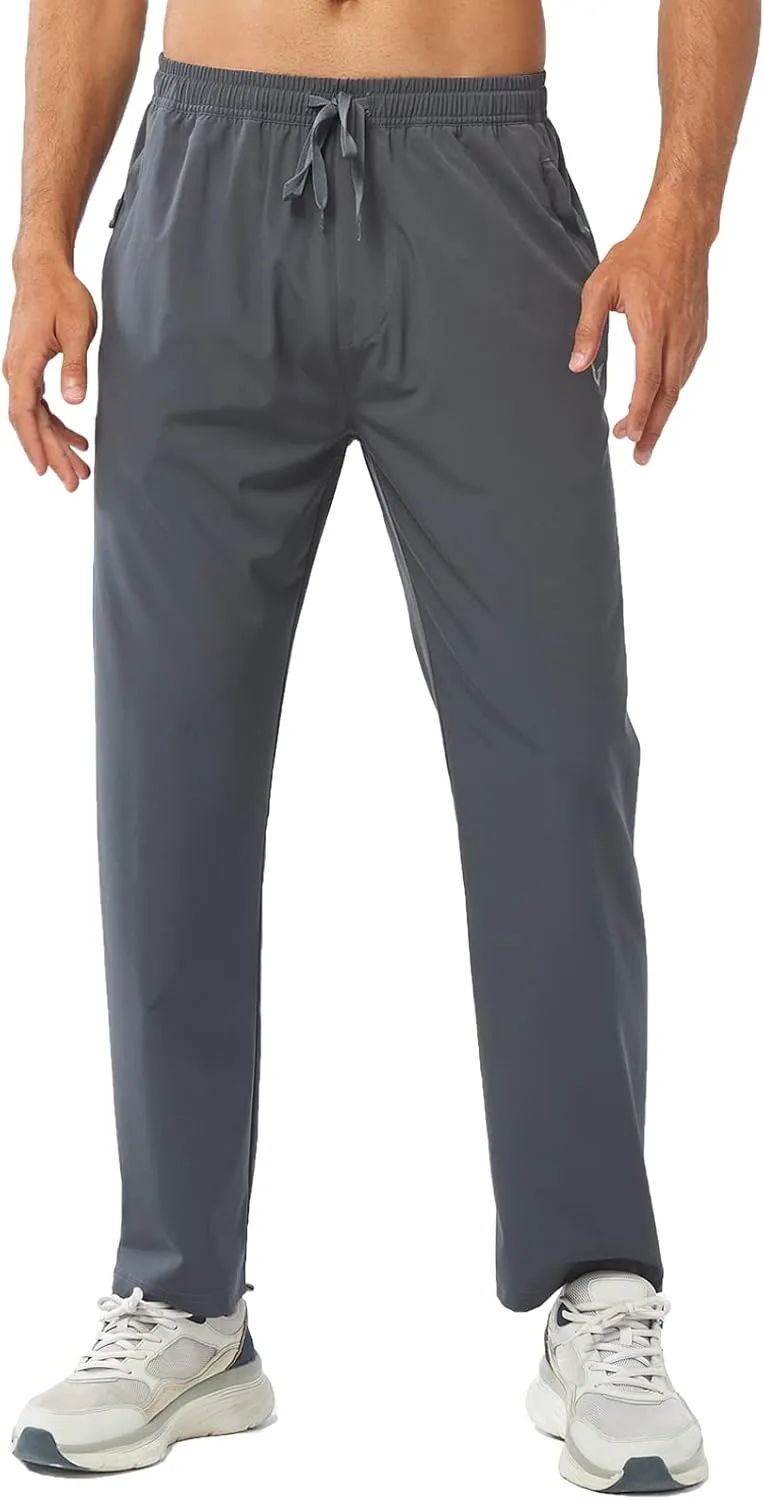 NORTHYARD Men's Athletic Pants Running Workout Joggers Lightweight Gym Jogging Track Casual Sweatpants with Zipper Pockets