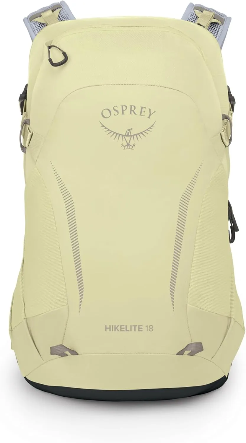 Osprey Hikelite 18L Unisex Hiking Backpack, Stardust Yellow/Gray Wolf