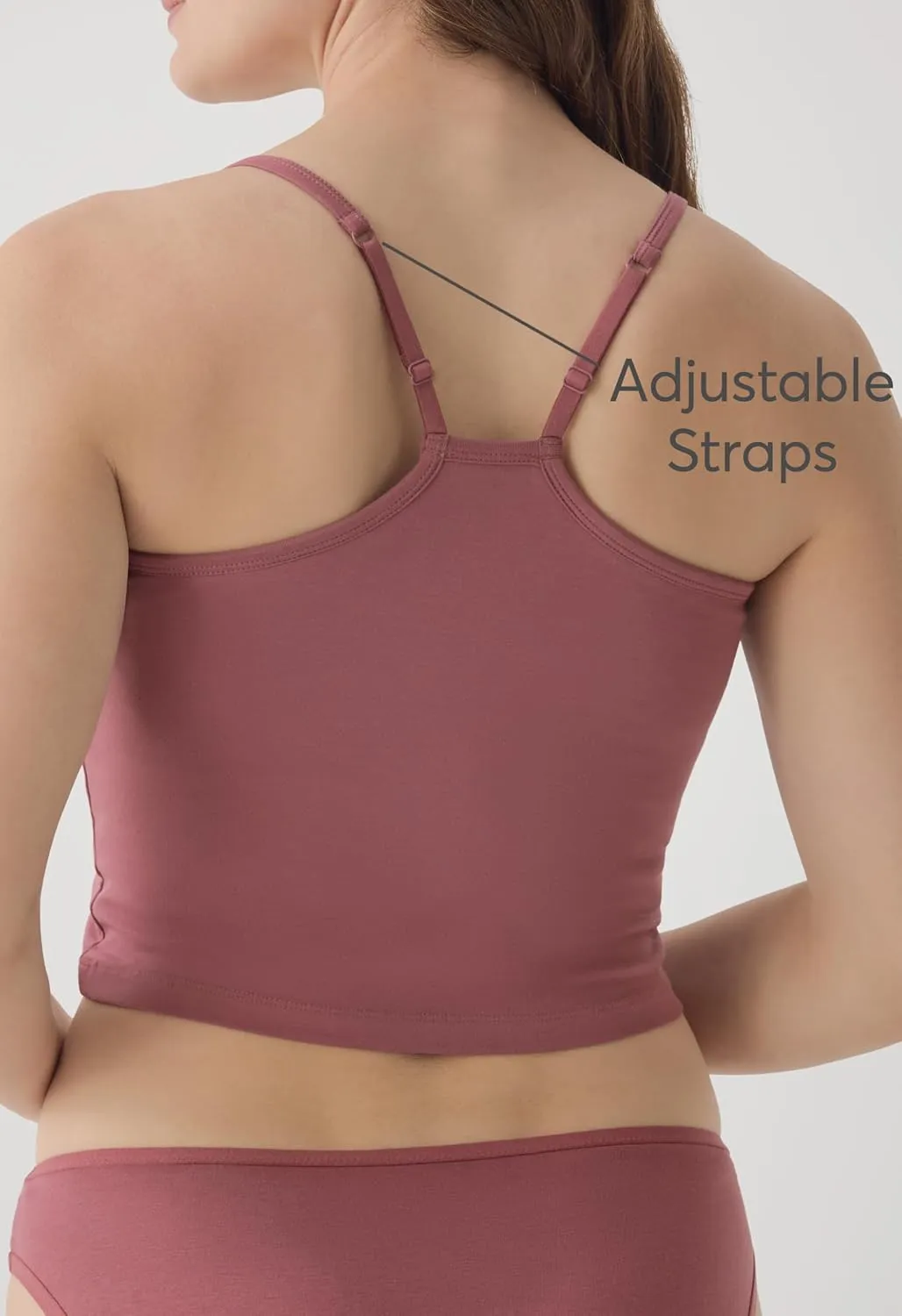 Pact Organic Cotton Women's Everyday Shelf Bra Cropped Camisole 3-Pack