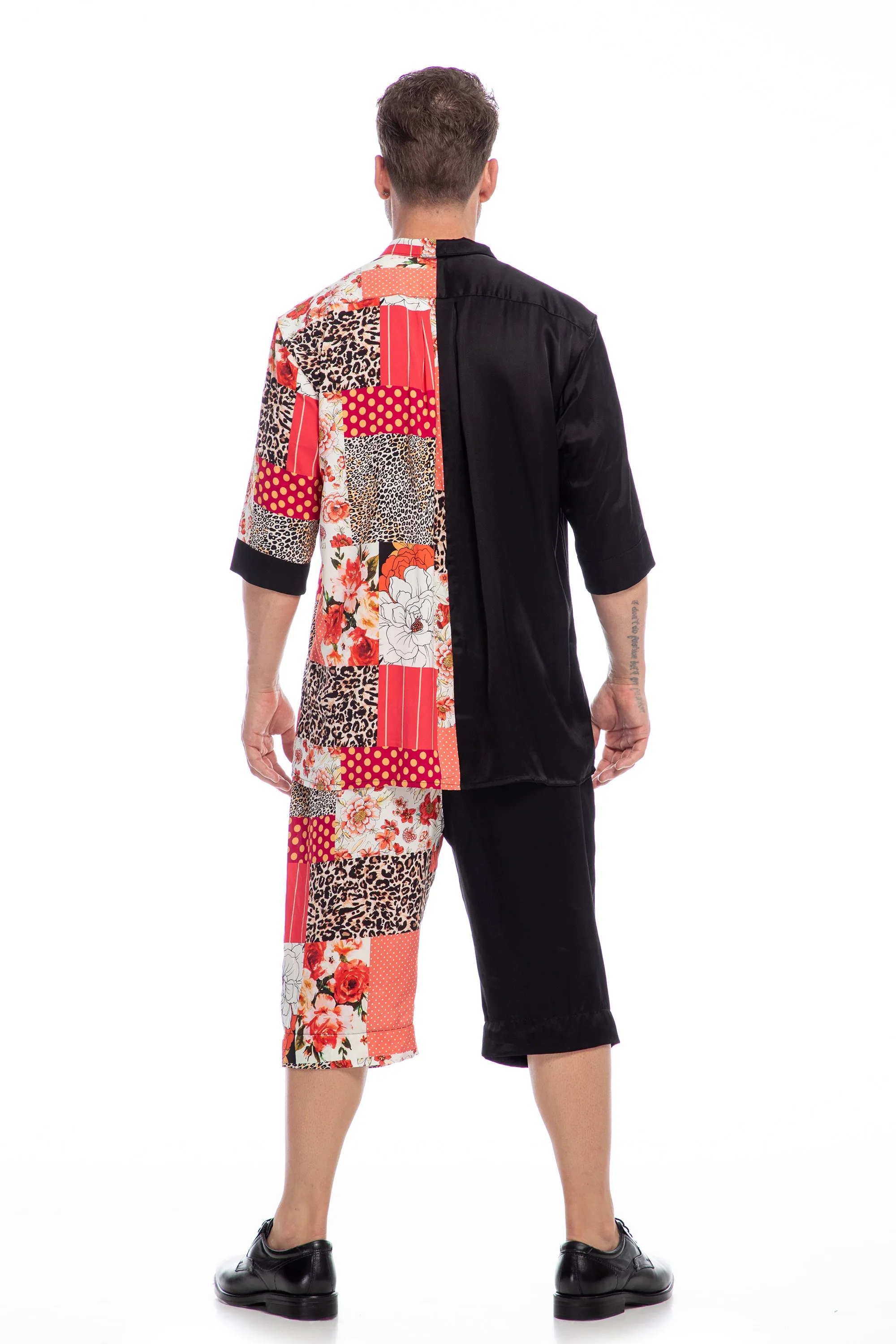 Pants with Patchwork Print