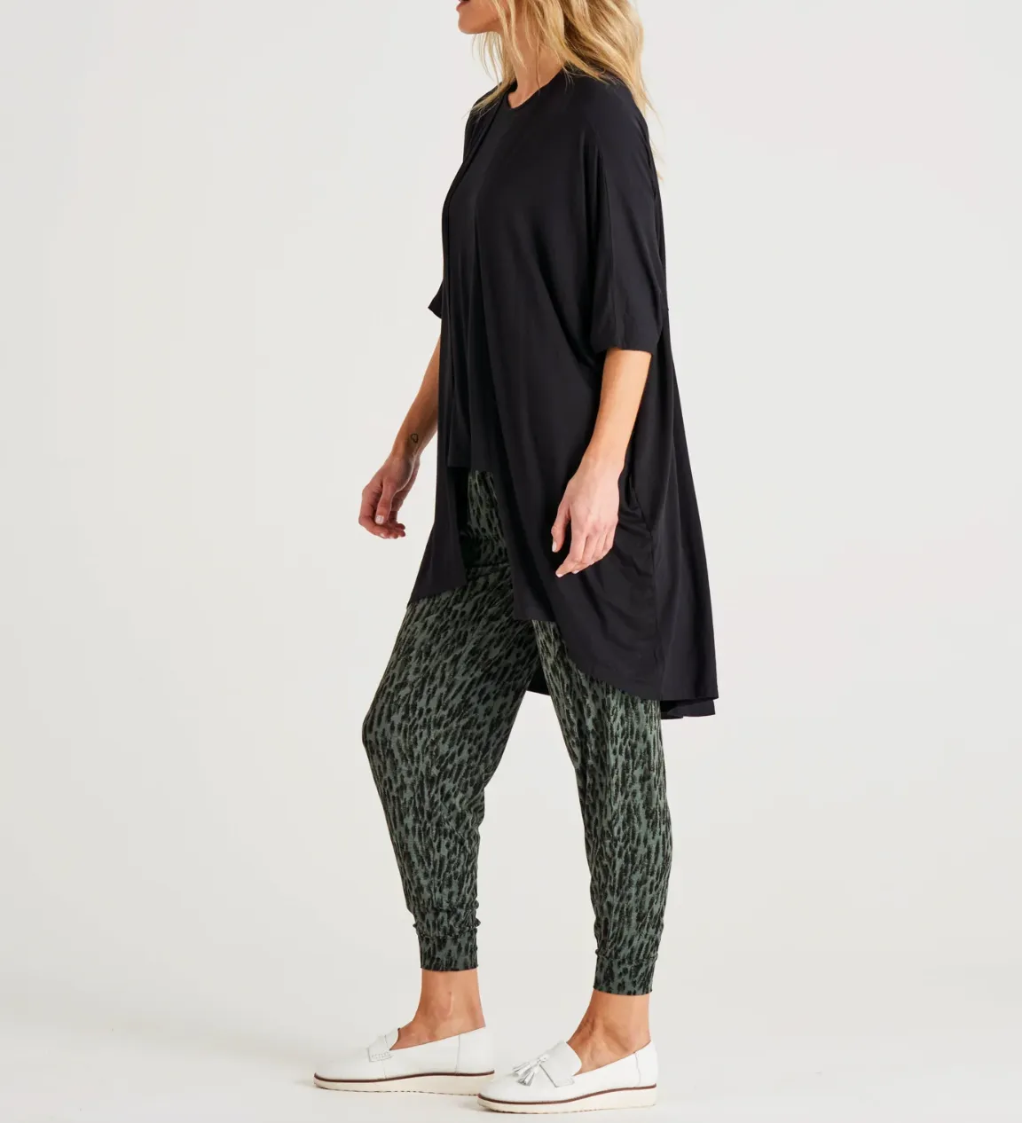 Paris Pant by Betty Basics - Khaki Spots