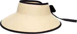Pineapple&Star Vienna Visor Womens Summer Sun Straw Packable UPF 50  Beach Hat