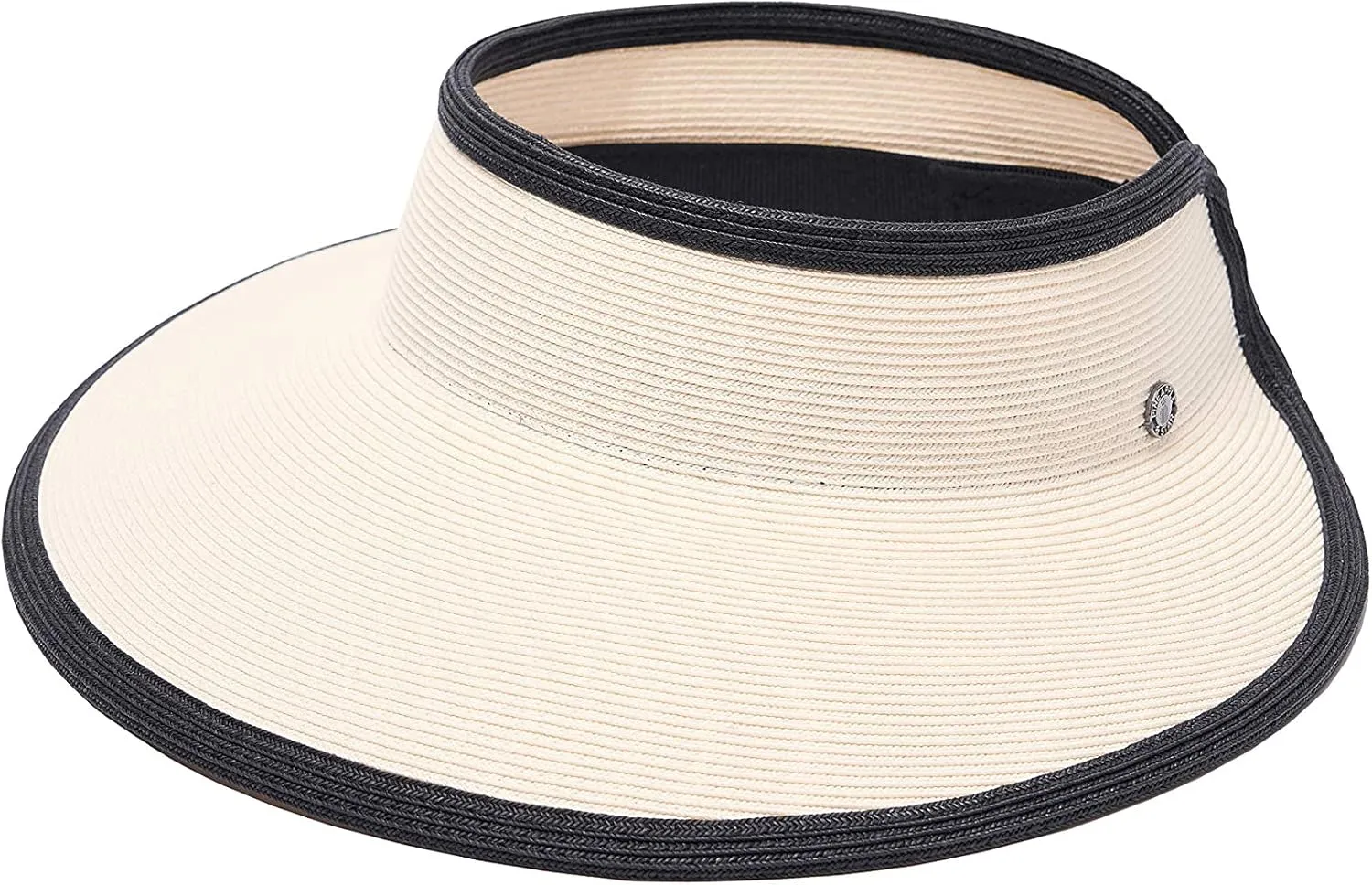 Pineapple&Star Vienna Visor Womens Summer Sun Straw Packable UPF 50  Beach Hat