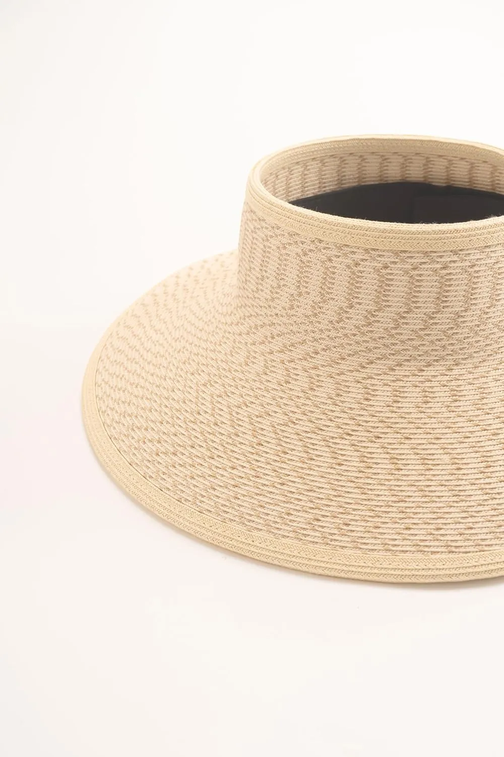 Pineapple&Star Vienna Visor Womens Summer Sun Straw Packable UPF 50  Beach Hat