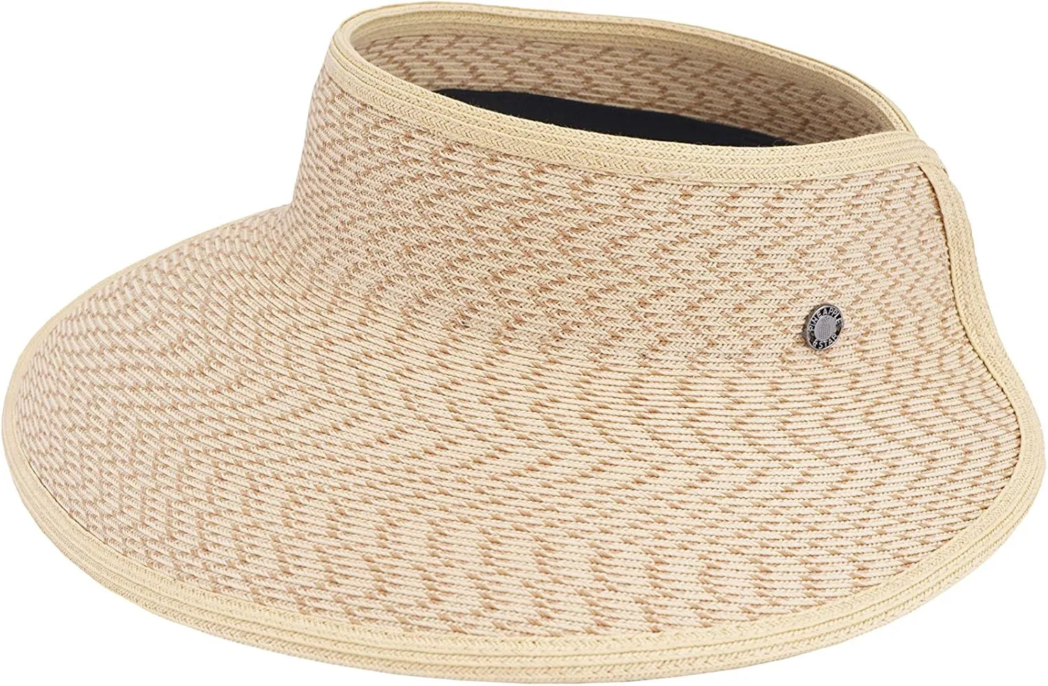 Pineapple&Star Vienna Visor Womens Summer Sun Straw Packable UPF 50  Beach Hat