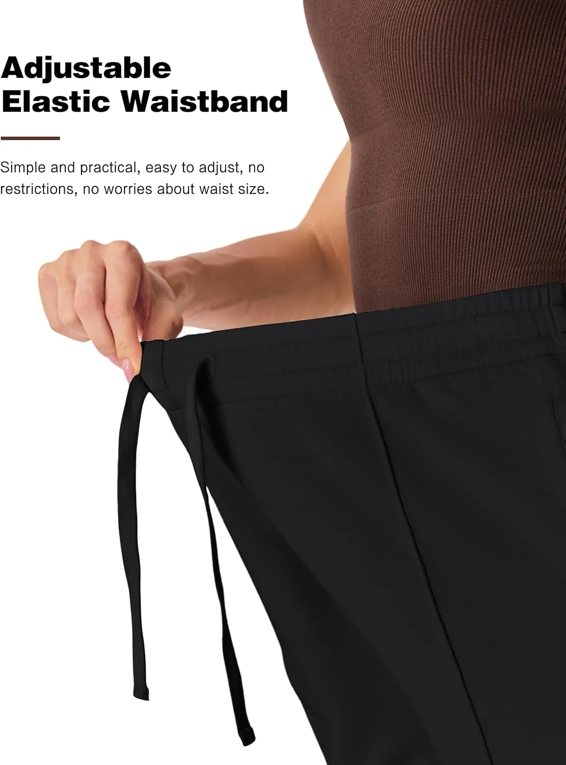 PULI Women Wide Leg Sweatpants 30" High Waist Lounge Yoga Pants Drawstring Loose Joggers with Pockets