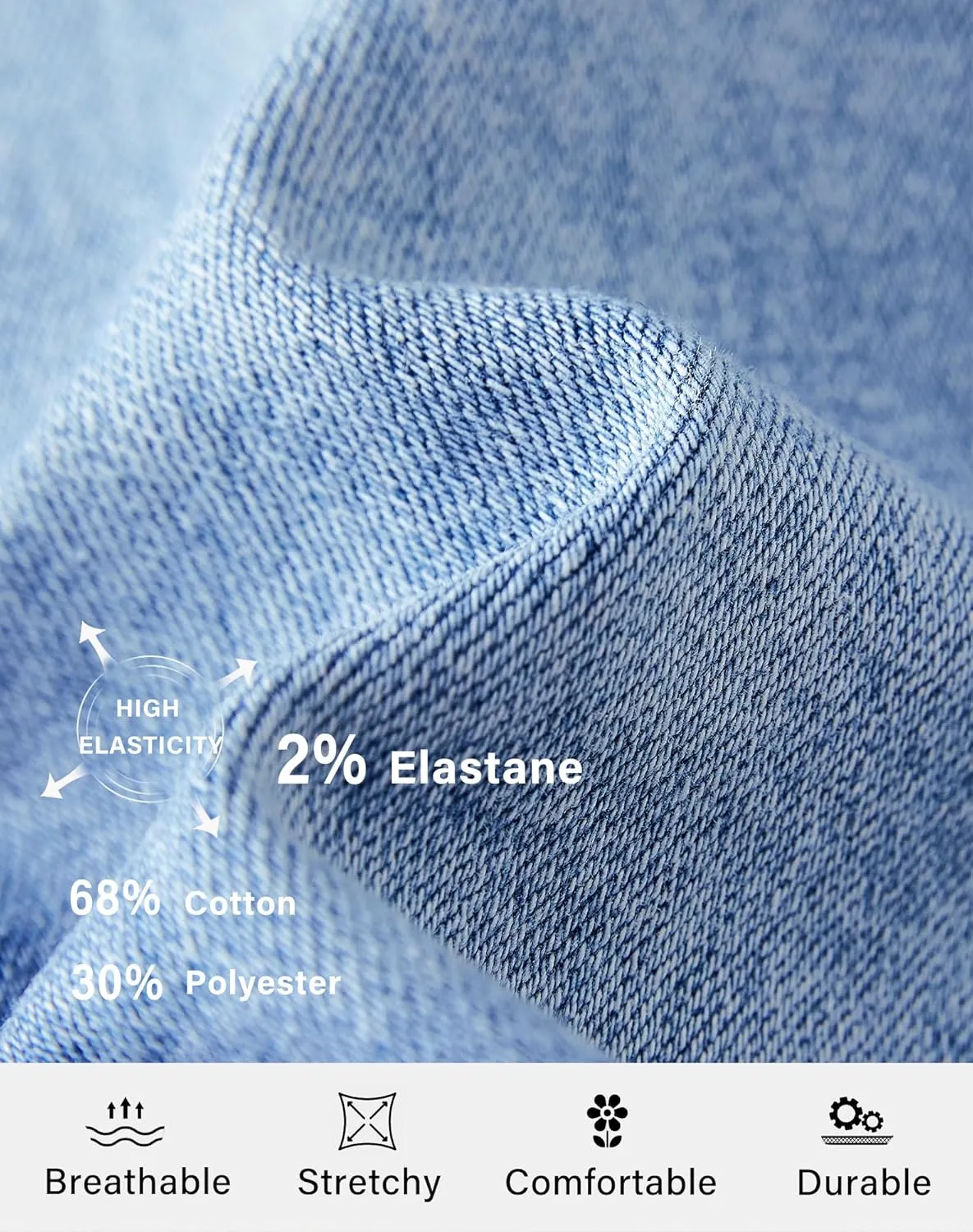 roswear Women's Barrel Jeans Petite Wide Leg Cropped Stretchy Baggy Denim Pants