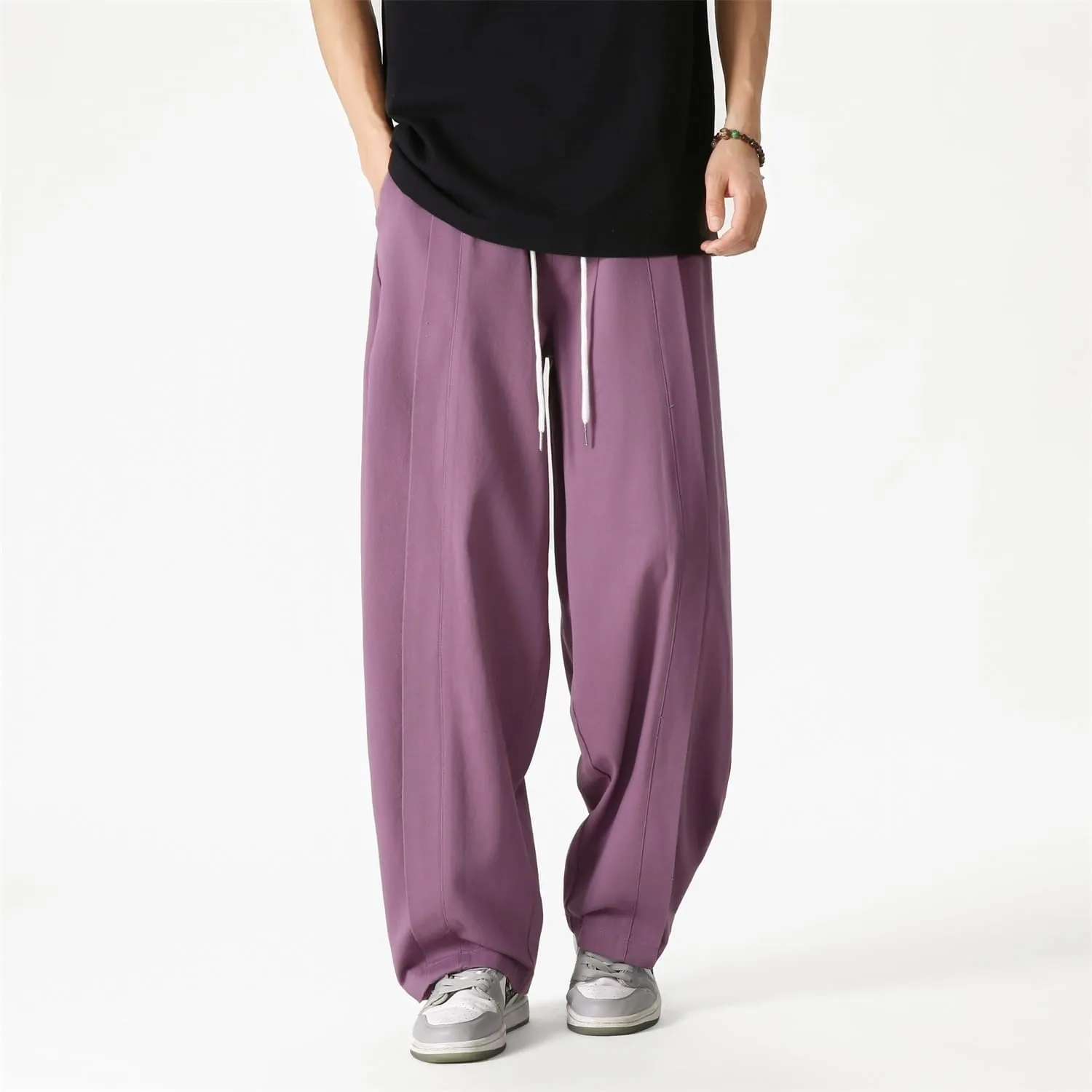 Seidarise Men's Wide Leg Casual Harem Japanese Yoga Harem Pants Hip hop Joggers Baggy