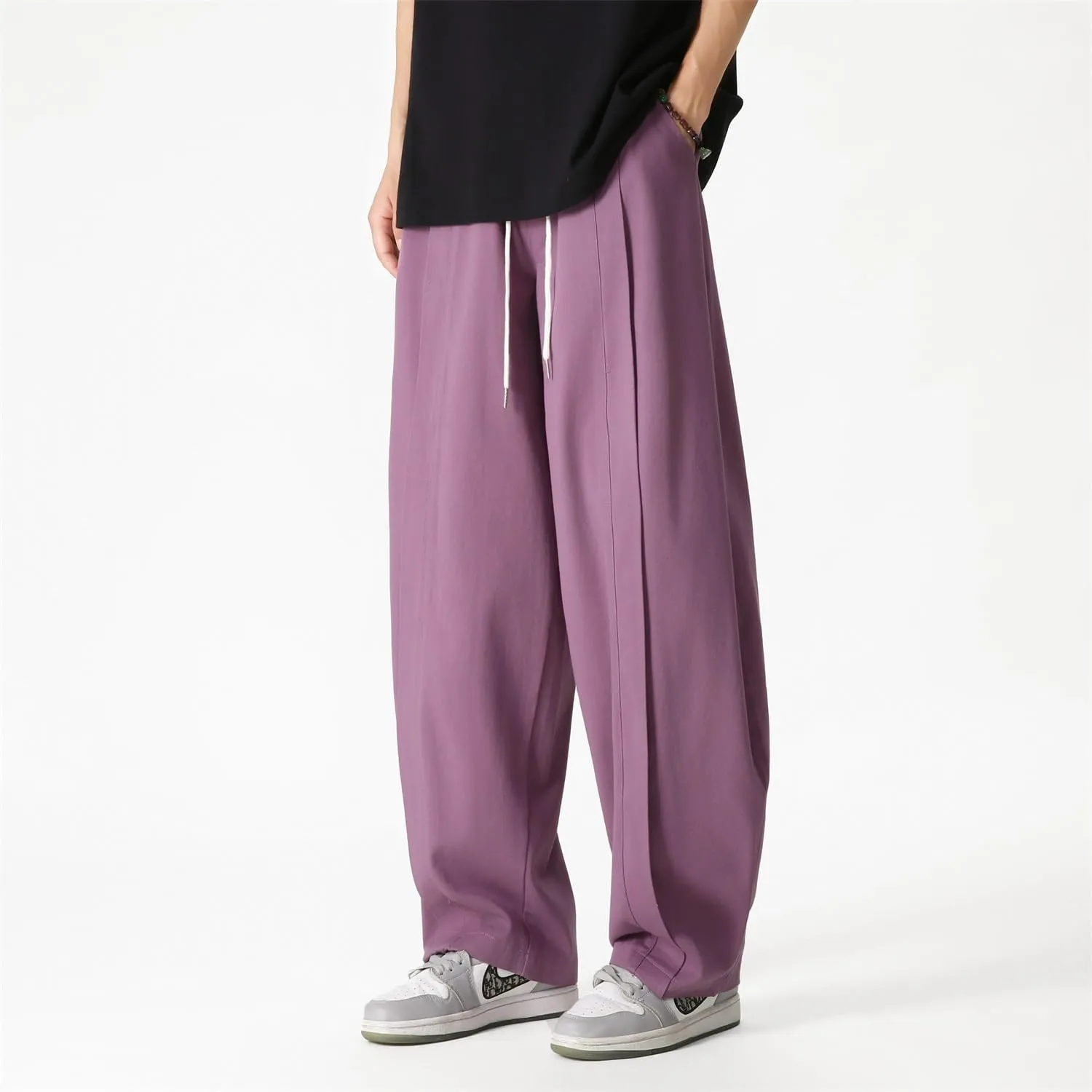 Seidarise Men's Wide Leg Casual Harem Japanese Yoga Harem Pants Hip hop Joggers Baggy