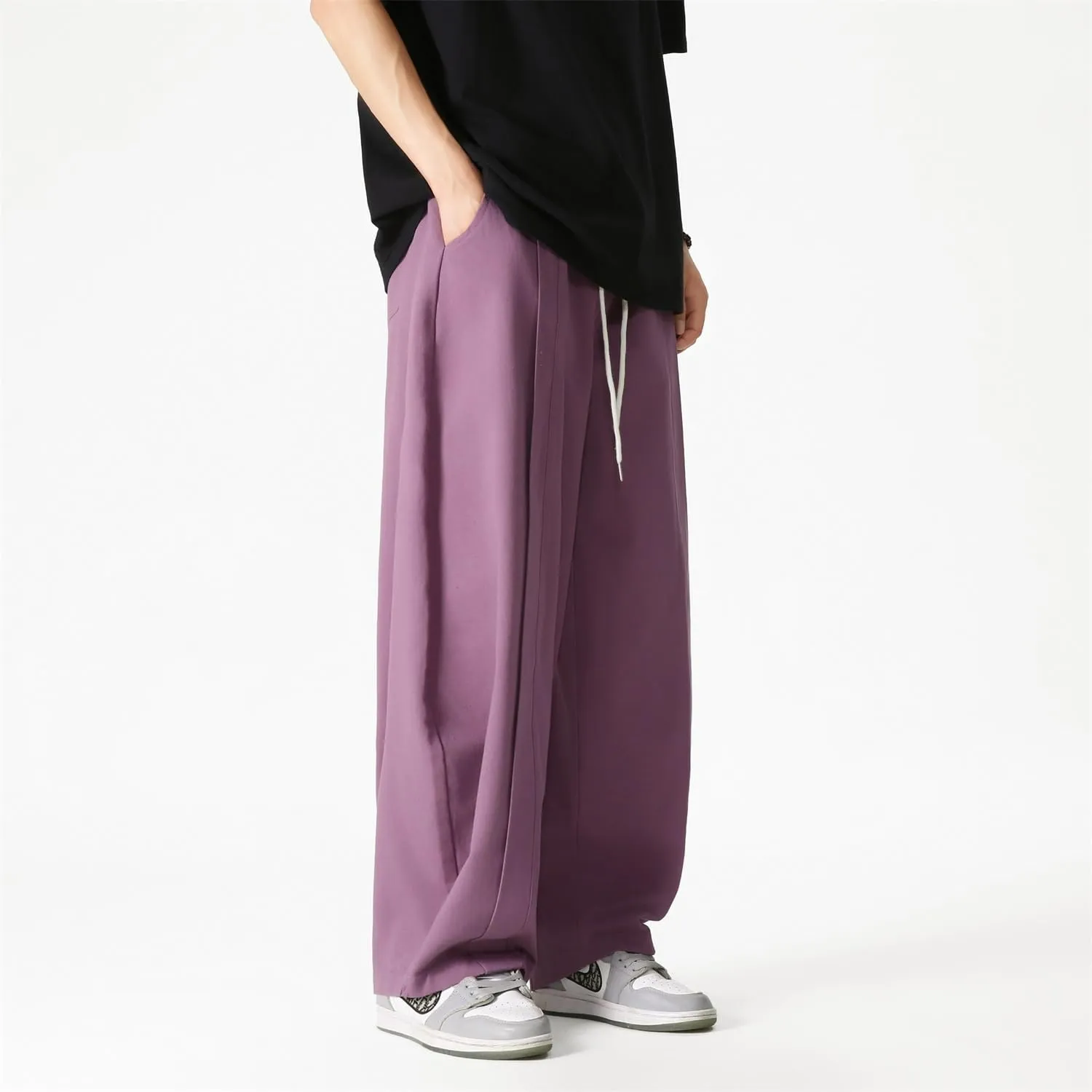 Seidarise Men's Wide Leg Casual Harem Japanese Yoga Harem Pants Hip hop Joggers Baggy