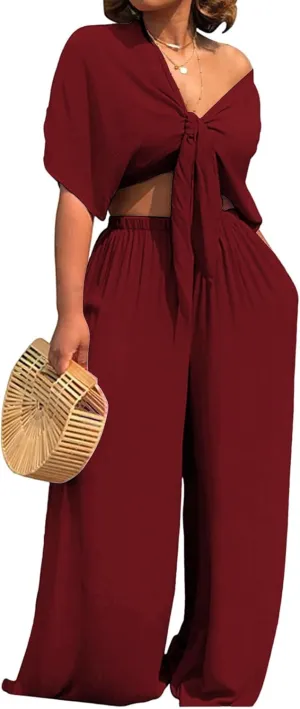 SeNight Womens Tracksuit Set Two Piece Sweatsuits Outfits Long Sleeve Ribbed Zip Up Crop Top Skinny Long Pants Set