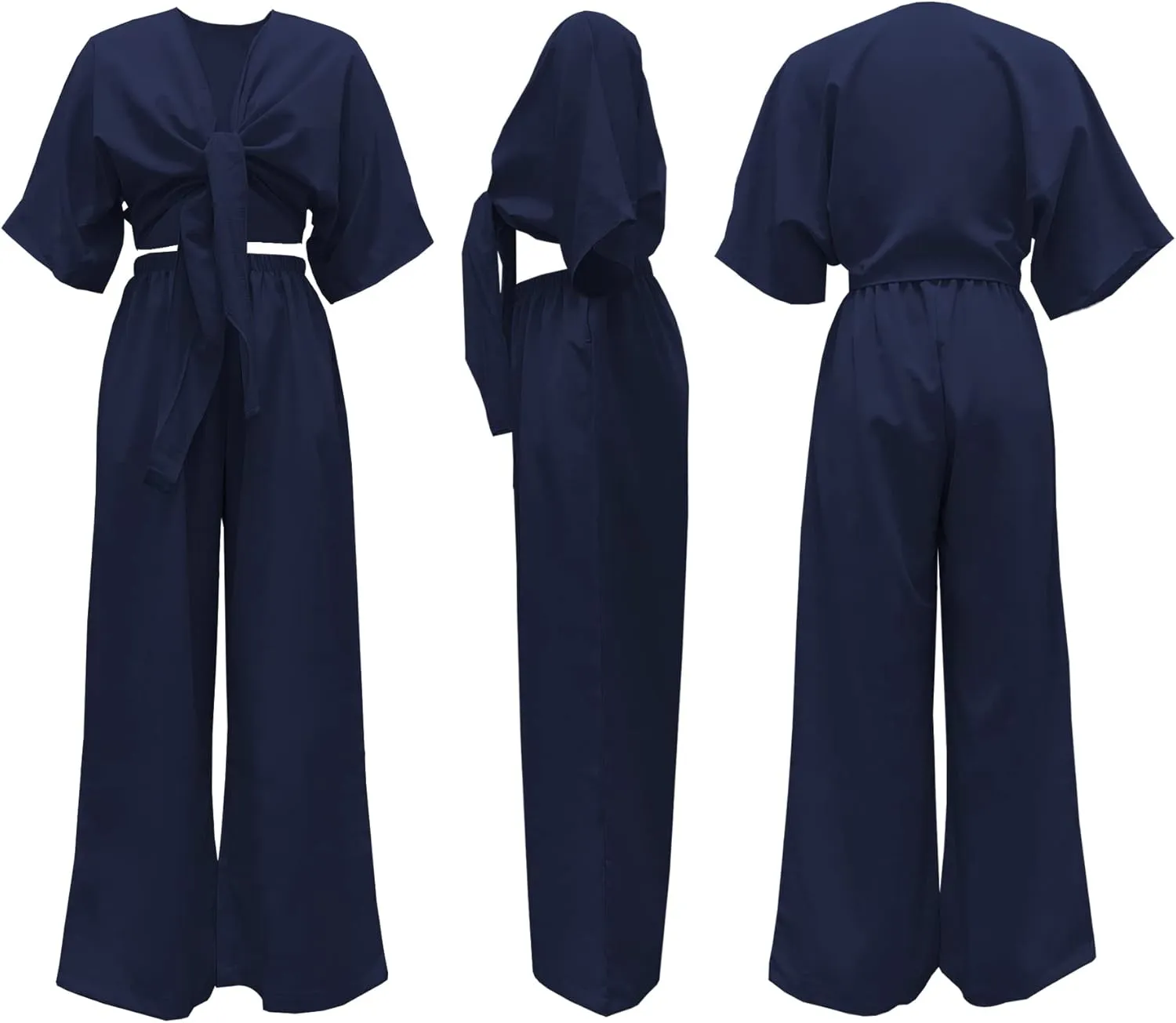 SeNight Womens Tracksuit Set Two Piece Sweatsuits Outfits Long Sleeve Ribbed Zip Up Crop Top Skinny Long Pants Set