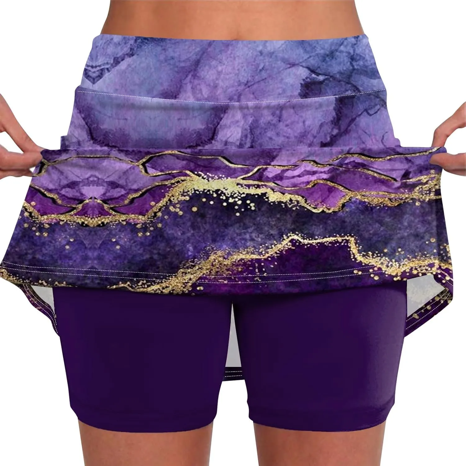 Skirts for Women Lightweight Joggers Athletic Workout Skorts Printed Sports Pants Tummy Control Athletic Shorts