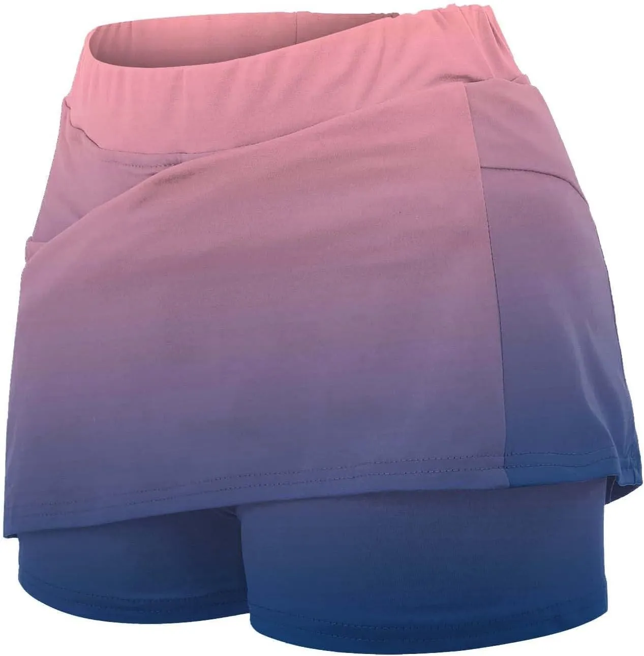 Skirts for Women Trendy Summer Long Athletic Dress for Women with Shorts Knee Length Running Shorts for Men 9 inch