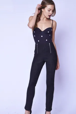 SUEDETTE ZIP PANTS