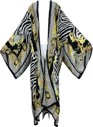 Summer Silk feeling beach cover up Women Cardigan fashion sexy Boho African Holiday party long Sleeve Robe kimono Kaftan