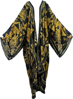 Summer Silk feeling beach cover up Women Cardigan fashion sexy Boho African Holiday party long Sleeve Robe kimono Kaftan