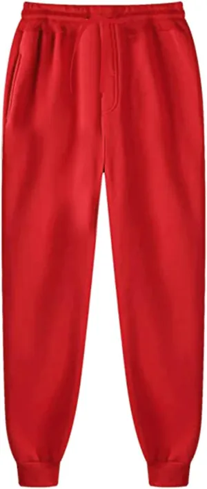Sweatpants for Men Casual Baggy Work Hiking Joggers Athletic Jogging Running Pants Drawstring Stretch Waist Trouser