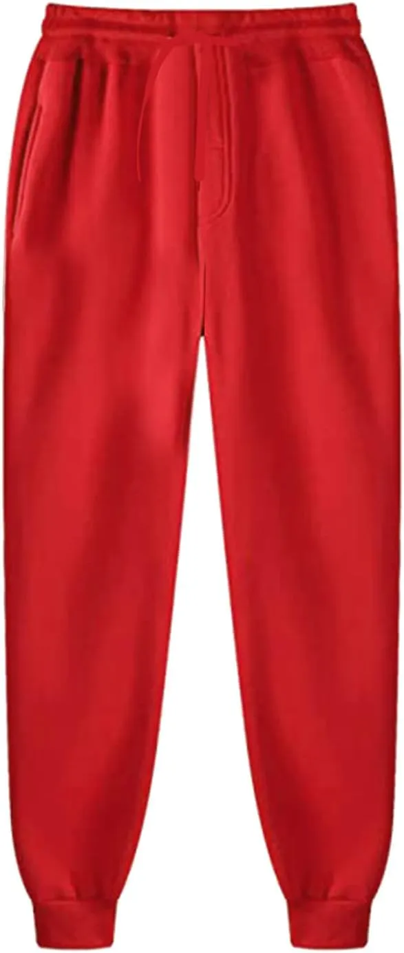 Sweatpants for Men Casual Baggy Work Hiking Joggers Athletic Jogging Running Pants Drawstring Stretch Waist Trouser