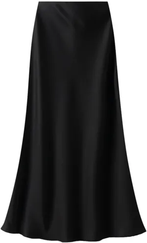 TangDao Womens Satin Maxi Skirt Casual Elastic High Waist Fishtail Bodycon Long Skirts