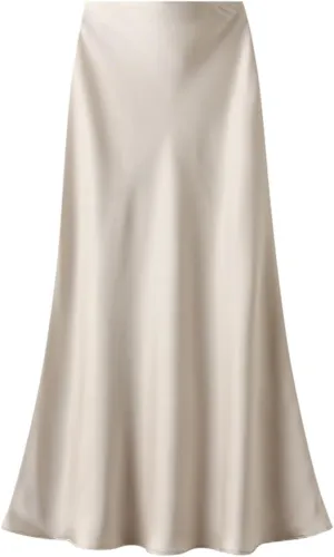 TangDao Womens Satin Maxi Skirt Casual Elastic High Waist Fishtail Bodycon Long Skirts