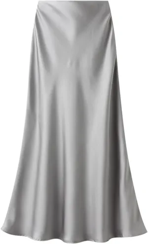 TangDao Womens Satin Maxi Skirt Casual Elastic High Waist Fishtail Bodycon Long Skirts