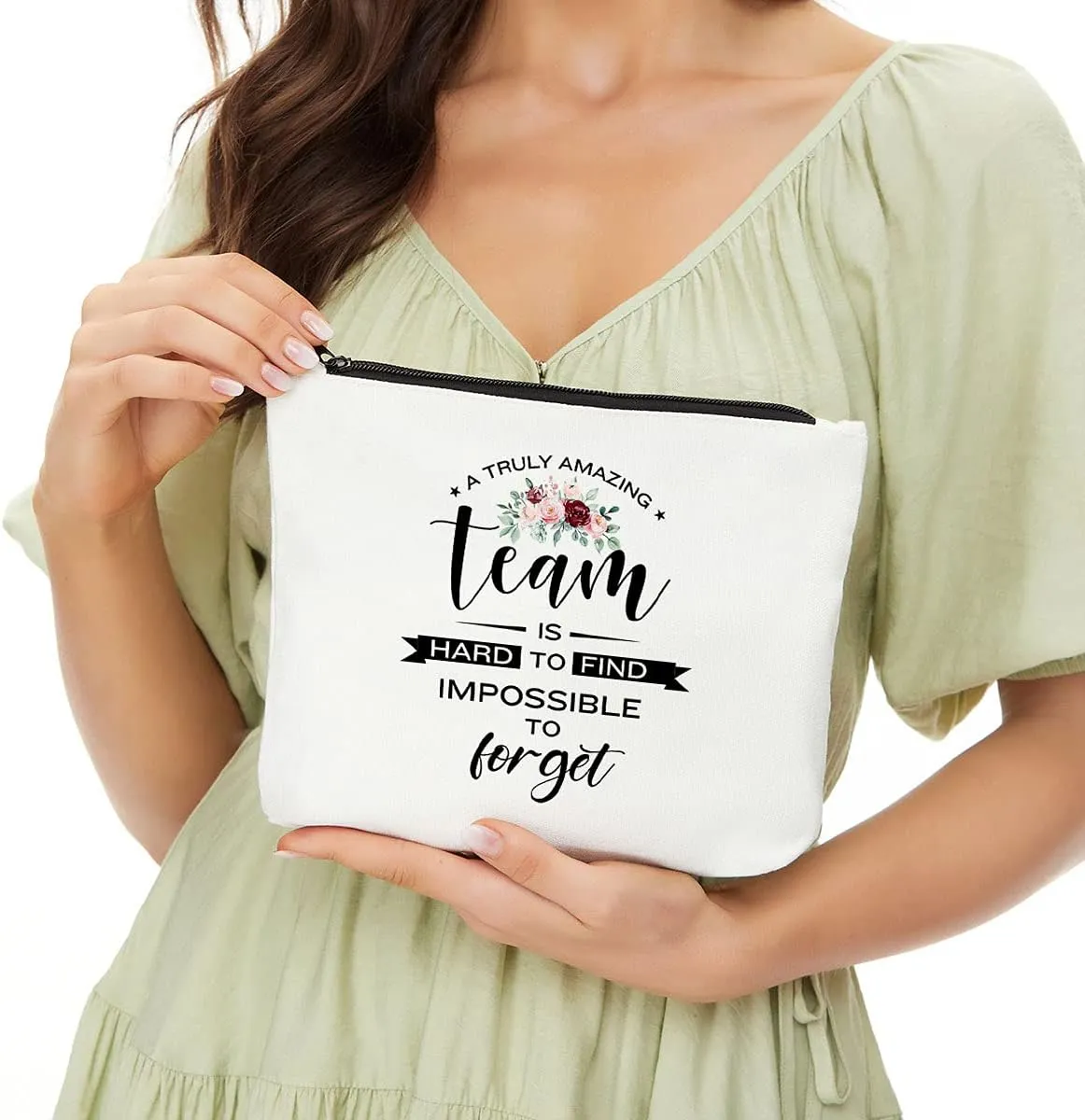 Team Gifts for Employees, Appreciation Gifts for Employees, Christmas Birthday Gifts for Coworker, Colleagues, Boss, Men, Women- Work Staff Members - Amazing Team is Hard to Find-Team Makeup Bag