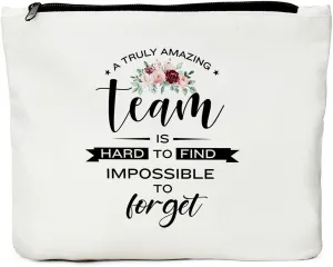 Team Gifts for Employees, Appreciation Gifts for Employees, Christmas Birthday Gifts for Coworker, Colleagues, Boss, Men, Women- Work Staff Members - Amazing Team is Hard to Find-Team Makeup Bag