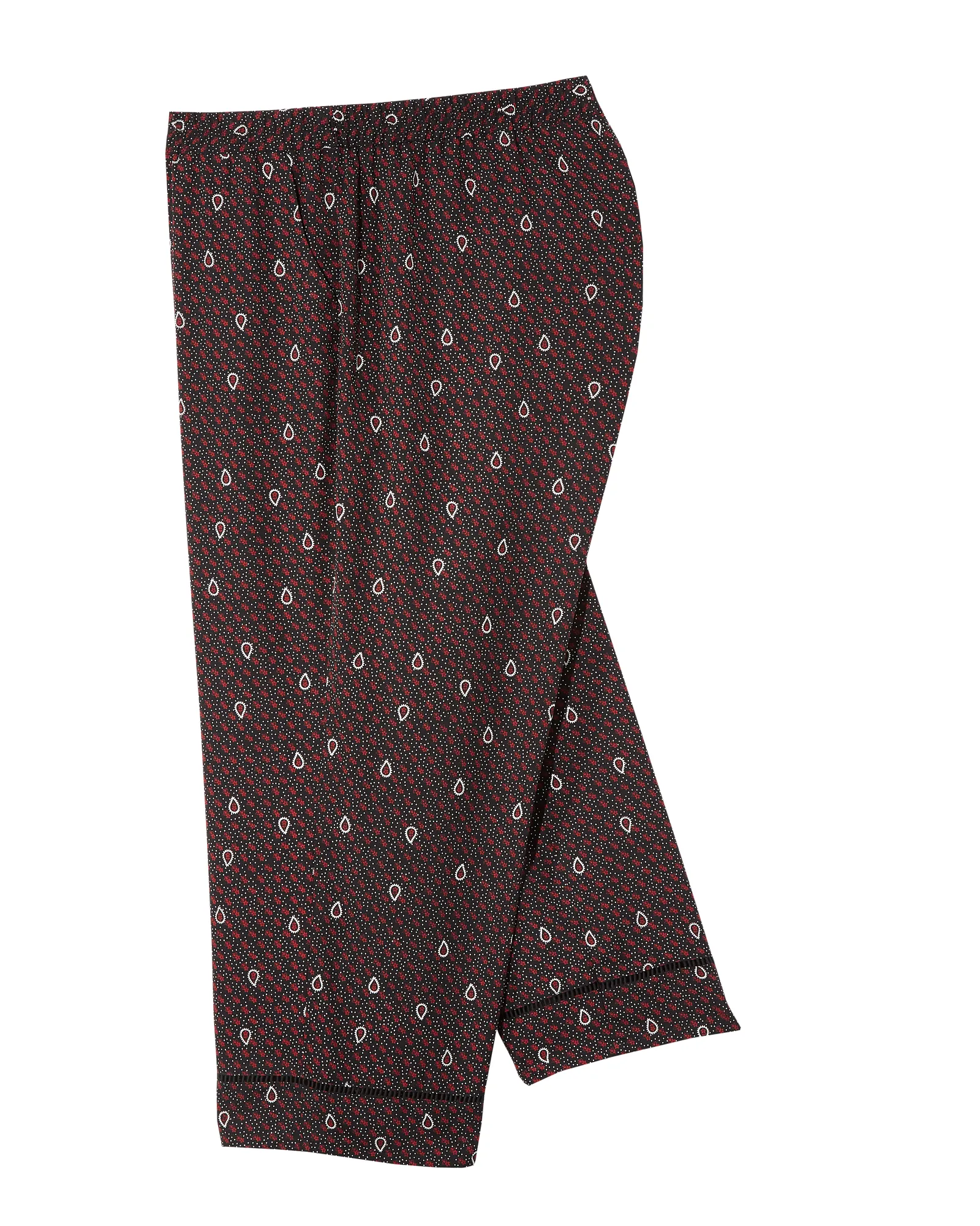 Temara Printed Pant | Burgundy