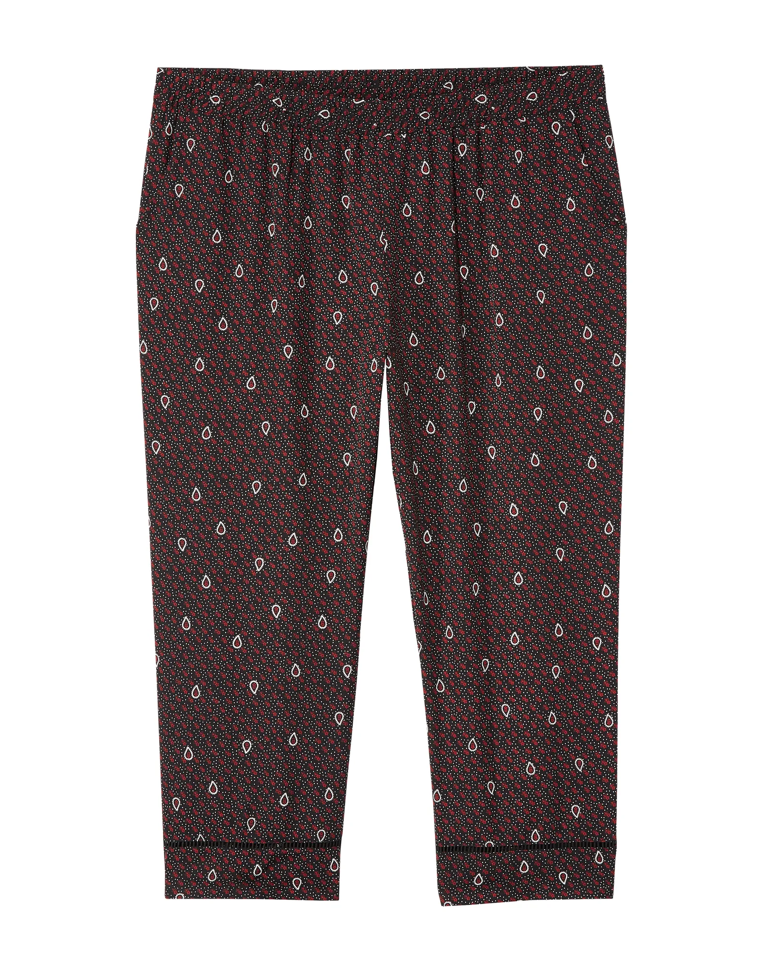 Temara Printed Pant | Burgundy