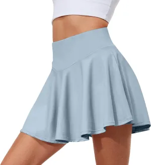 Tennis Skirts for Women with Shorts Tummy Control Stretch Pleated Golf Skirts Athletic Skorts with Pockets