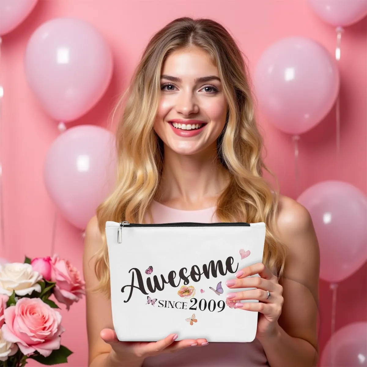 The 16th birthday gift for women, the 16th birthday decoration gift for women - the 16th birthday gift idea for friends, girlfriends, sisters, colleagues and BFF - the cosmetic bag since 2009