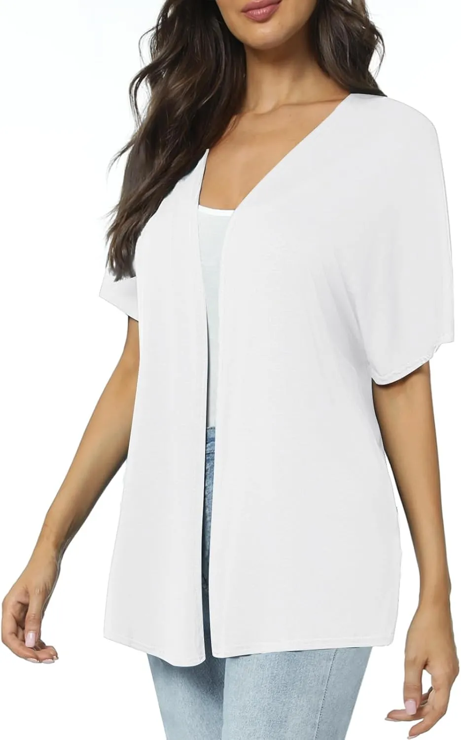 Urban CoCo Women's Lightweight Short Sleeve Kimono Cardigan Casual Cover Ups