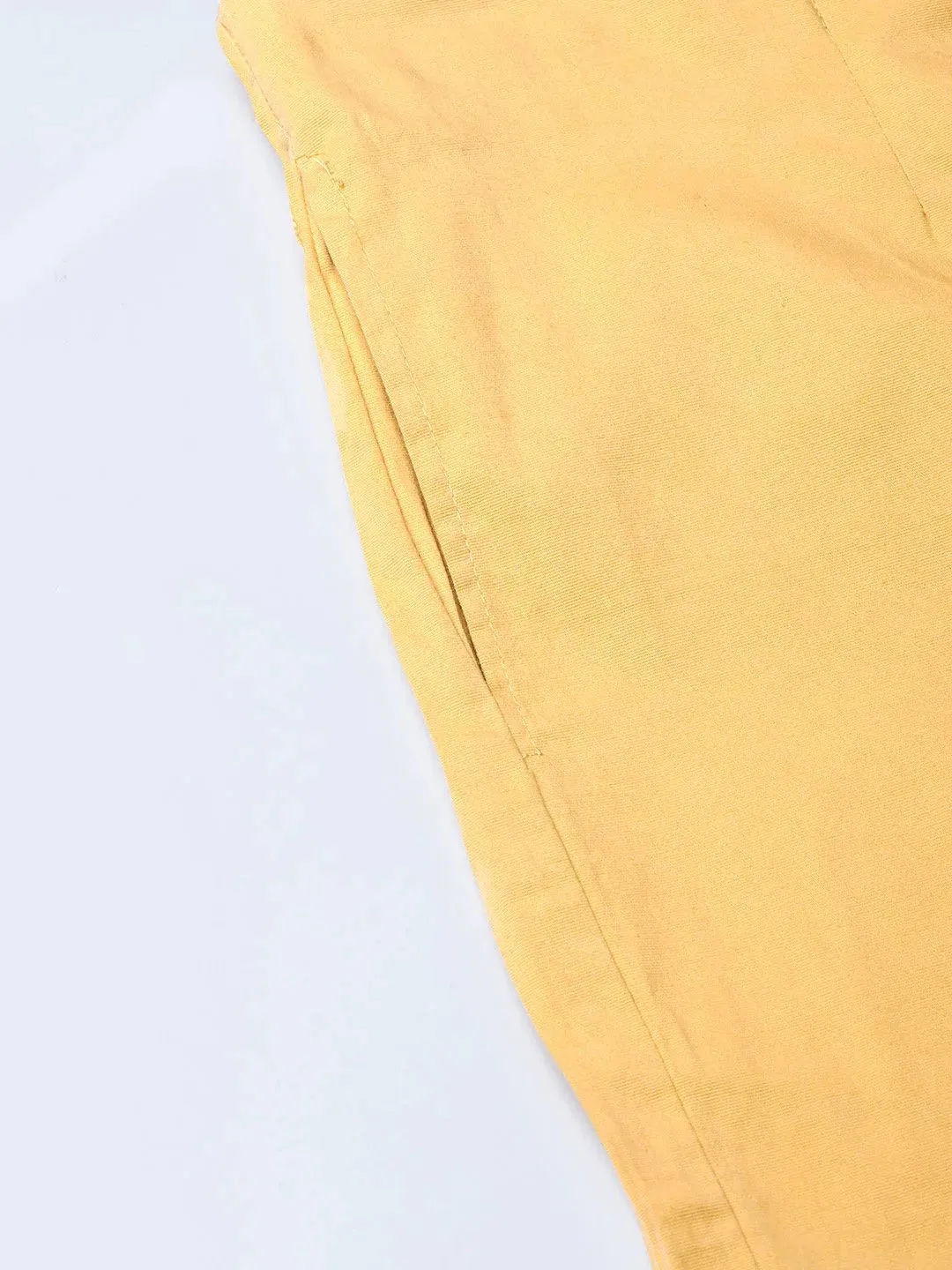 Women Beige Smart Slim Fit Solid Regular Trousers