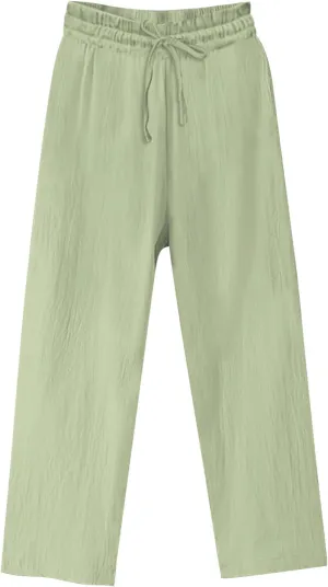 Women Cotton Linen Casual Pants, Summer Lightweight Loose Going Out Trendy Clothes Fashion Breathable Vacation Trousers