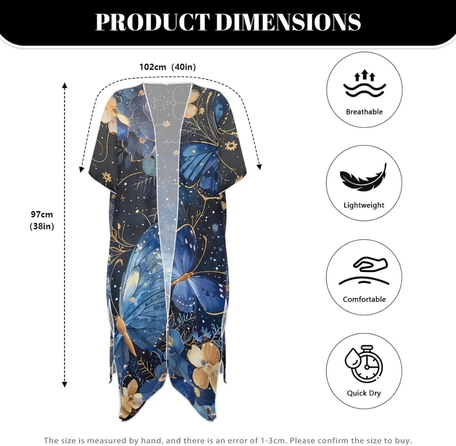 Women Kimono Swimsuit Cover Ups Short Sleeve Bikini Cover Up for Beach Vacations