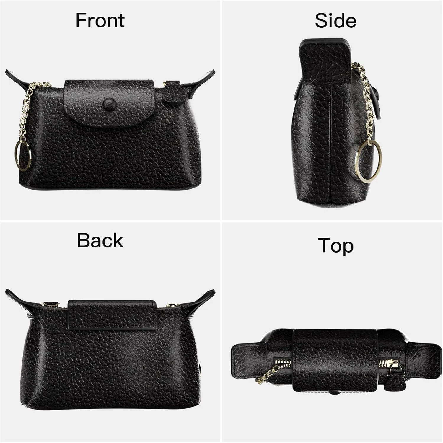 Women's Coin Purse with KeyChain, Mini Bag with Zipper - Wristlet Wallets for Men & Women