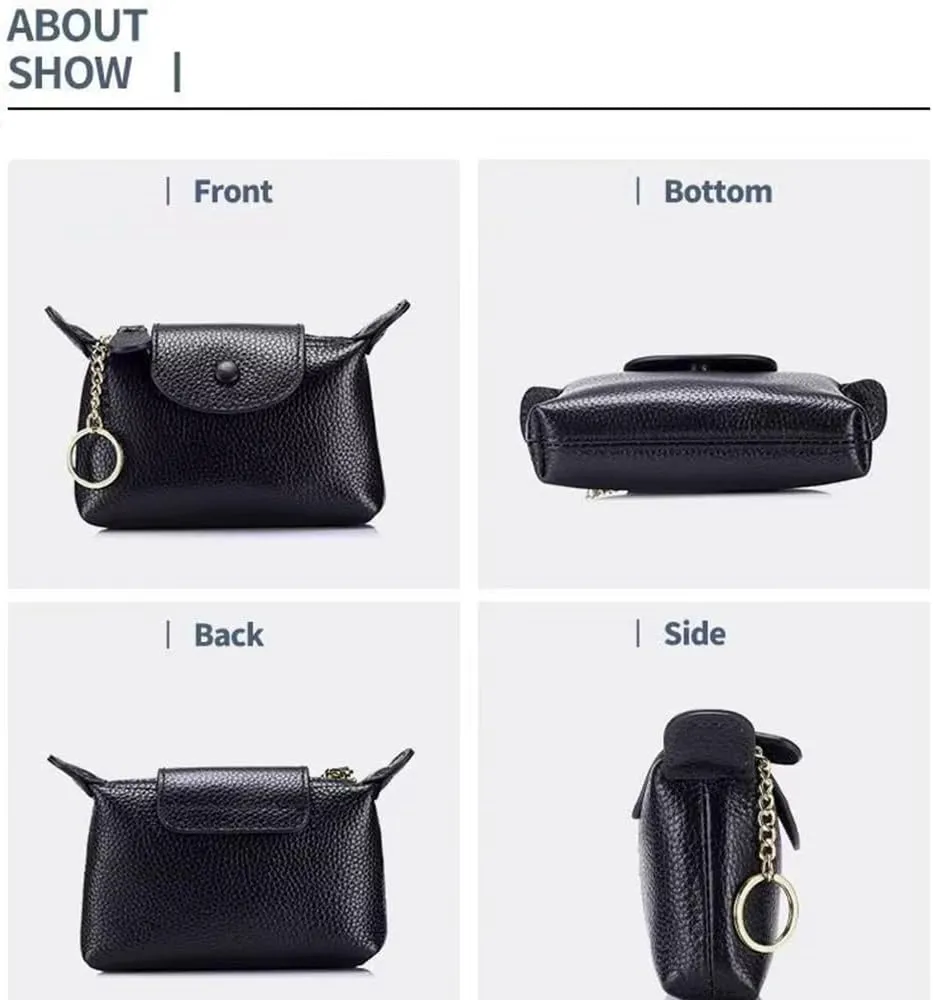 Women's Coin Purse with KeyChain, Mini Bag with Zipper - Wristlet Wallets for Men & Women